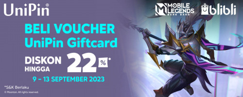 Beli Skin Mobile Legends: Bang Bang Pakai Voucher UniPin – Promo Diskon 22% Voucher UniPin di 9.9 Double Date Blibli 2023
