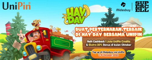 Buat Perternakan Terbaik di Hay Day! Top Up Diamonds di UniPin & Raih 20% Bonus + 1 JT UniPin Credits