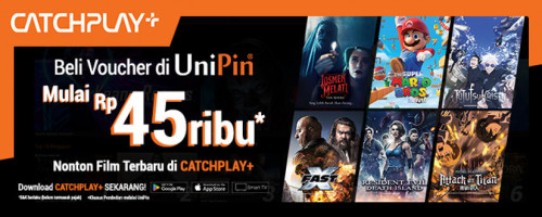 CATCHPLAY+ Sudah Bisa di Top Up #PakeUniPin