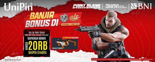 Dapatkan Cashback 20rb dan In-Game Item Eksklusif Setiap Top Up Point Blank Pakai BNI Virtual Account