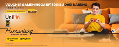 Dapatkan Voucher UniPin Hingga Rp150 Ribu dengan Nabung di Maybank!