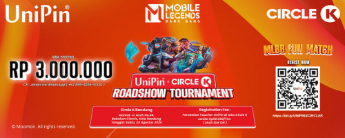 Pendaftaran UniPin x Circle K Roadshow Bandung Telah Dibuka!