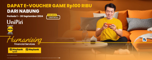 Dapatkan UniPin Voucher Rp100ribu dengan Nabung di Maybank!