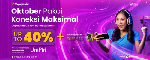 Promo Terbatas! Langganan MyRepublic di UniPin Sekarang! Dapatkan Diskon Hingga 40% + Bonus Voucher UniPin Rp50,000