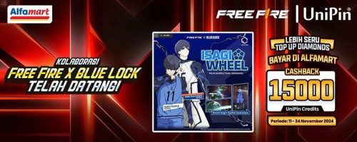 Top Up Free Fire dan Bayar di Alfamart, Dapatkan Cashback 15,000 UniPin Credits