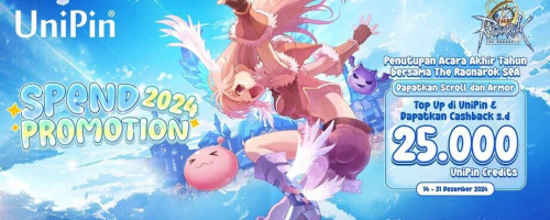 [Spend Promotion 2024] Tutup Akhir Tahun Bersama The Ragnarok SEA! Top Up di UniPin & Raih Cashback 25.000 UniPin Credits