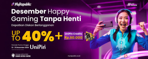 Promo Terbatas! Langganan MyRepublic di UniPin Sekarang! Dapatkan Diskon Hingga 40% + Bonus Voucher UniPin Rp50,000