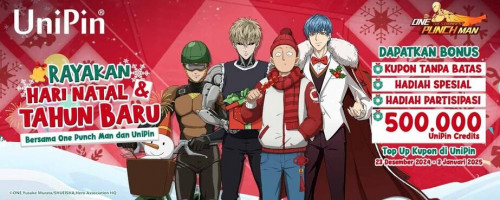 Rayakan Natal & Tahun Baru bersama One Punch Man: The Strongest