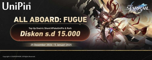 [All Aboard: Fugue] Top Up Oneiric Shard di UniPin & Raih Diskon s.d 15.000