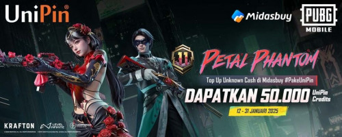 [PUBG Mobile Royale Pass Ace 11 – Petal Phantom] Upgrade Pass di UniPin dan Dapatkan 50.000 Cashback UniPin Credits