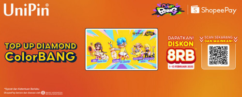 Top Up ColorBANG Pakai ShopeePay—Diskon Spesial 8Ribu