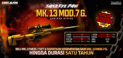 Kenalan dengan Senjata Point Blank Terbaru: Mk 13 Mod.7 Gold