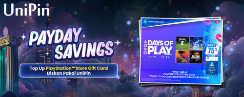[Days of Play] Beli PSN Gift Card di UniPin & Hemat s/d 75% + Diskon 10.000