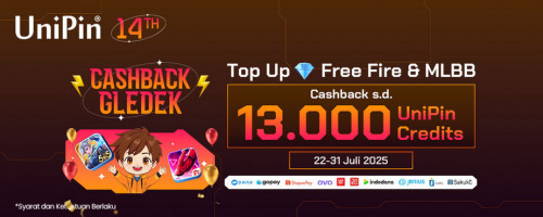 Cashback Gledek! – Top Up di UniPin Hemat hingga 13.000!