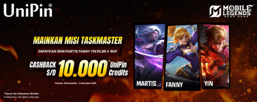 MLBB X WOF Collaboration di UniPin dan Nikmati Cashback hingga 10.000 Credits!